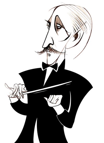 Arturo Toscanini, Italian conductor; caricature by Neale Osborne